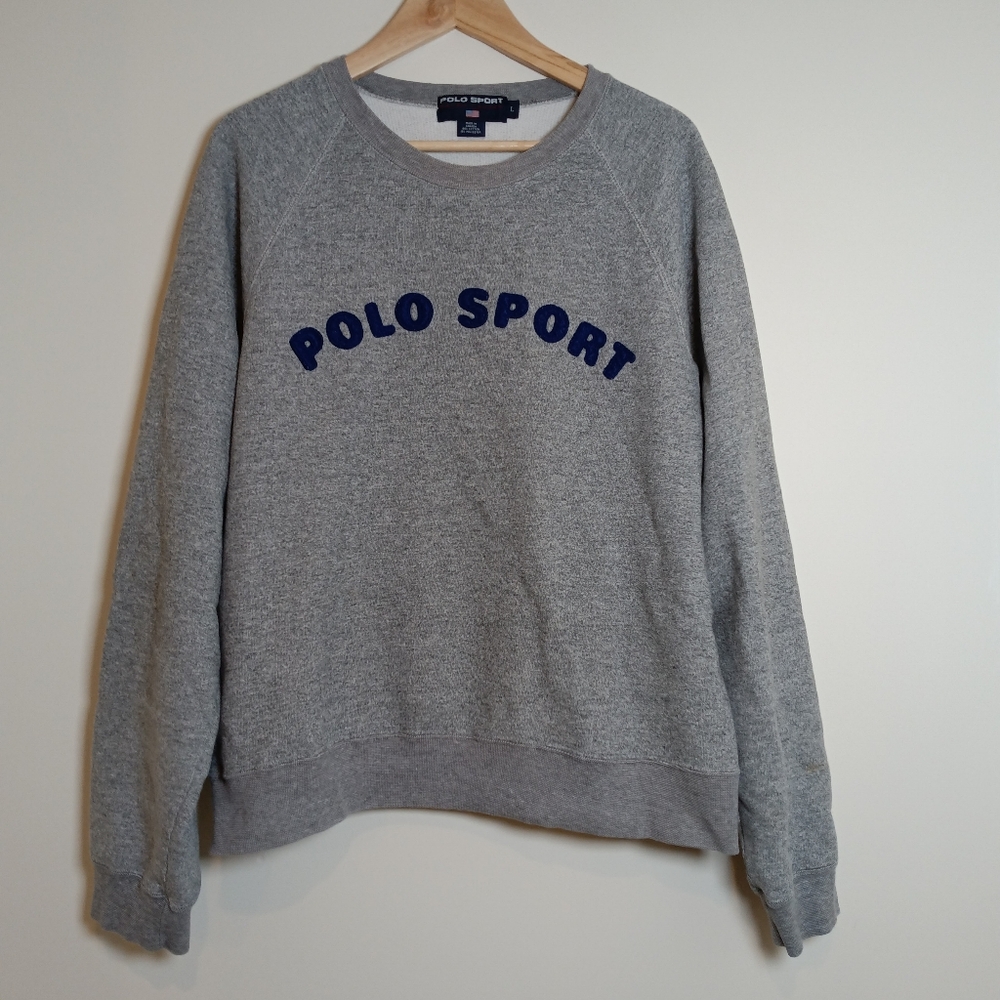 Vintage Polo Sport Ralph Lauren Vintage French Terry Crewneck Sweatshirt Large